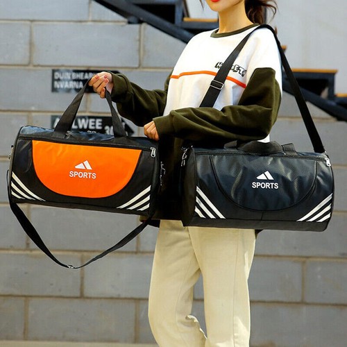 Large Sport Gym Tote Duffle Bag Mens Lady Travel Work Gear Bag Holdall Bag Black - Picture 3 of 5