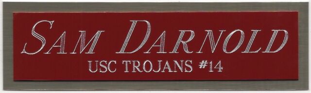 SAM DARNOLD USC NAMEPLATE FOR AUTOGRAPHED SIGNED FOOTBALL HELMET JERSEY PHOTO SAM DARNOLD USC NAMEPLATE FOR AUTOGRAPHED SIGNED FOOTBALL HELMET JERSEY PHOTO