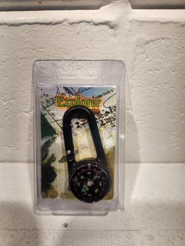 Explorer Compass / Thermometer In One With Integrated Carabiner Black Casing - 第 1/2 張圖片