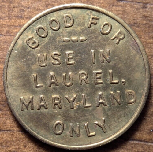 Ficha de parquímetro Laurel, Maryland MD alcalde y ayuntamiento - Imagen 2 de 4