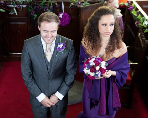 Coronation Street Purple Wedding Outfit as Worn on TV Cert of Auth (WH_1120) - Picture 11 of 12