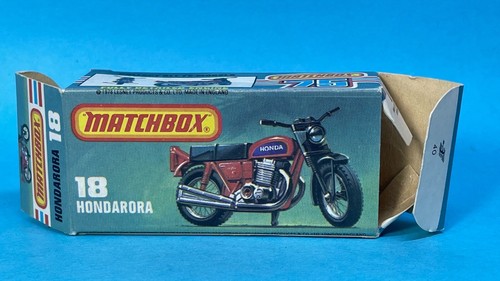 1970s Matchbox England Diecast Car Vehicle Mint & Box No18 Hondarora Honda Bike - Picture 5 of 5