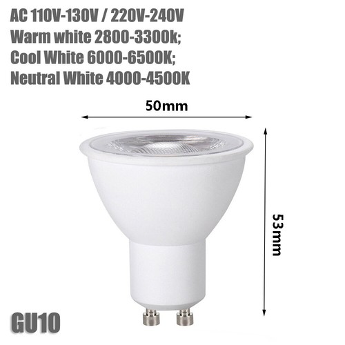 Dimmable LED Spotlight Bulbs 7W GU10 MR16 220V 12V Equivalent 60W Halogen Lamps - Picture 23 of 23