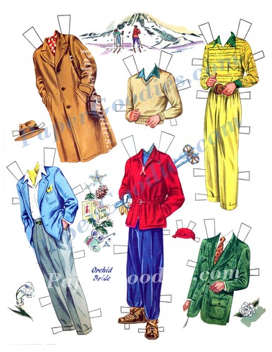 Here Comes the ORCHID BRIDE -Restored 1952 PaperDoll Book; Prod #0938 - Picture 6 of 7