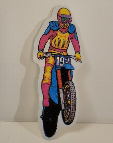 DIRT BIKE Motorcycle RACER 192 Vintage 1980's Prism VENDING MACHINE STICKER CARD - Picture 2 of 4