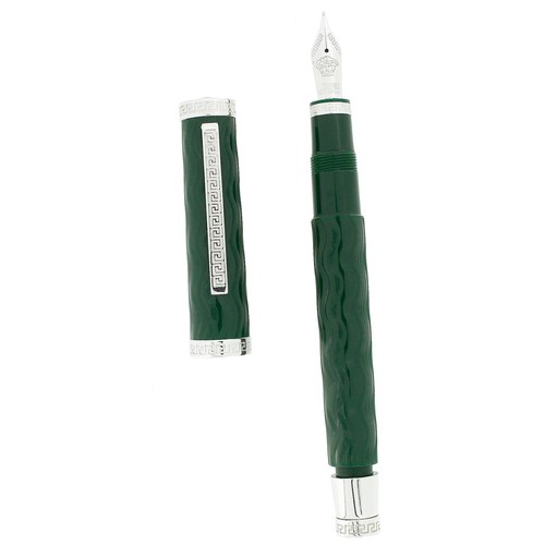 PENNA STILOGRAFICA VERSACE SIGNATURE COLLECTION BY OMAS 2002 VERDE MAI INCHIOSTRATA - Foto 5 di 9