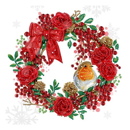 Kit de Pintura Diamante Taladro con Forma Especial Parcial Hágalo Usted Mismo 5D Decoración de Navidad 30x30 cm - Imagen 15 de 20