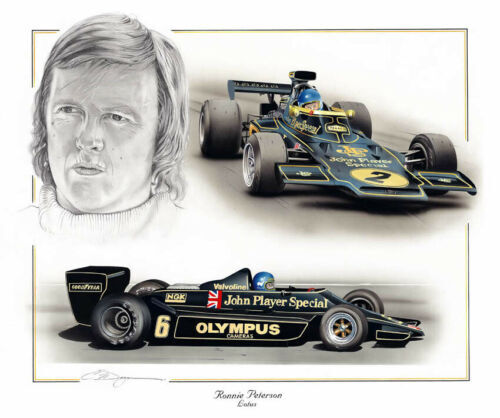 RONNIE PETERSON PRINT JPS LOTUS 72 79 PORTRAIT OF A CHAMPION CHRIS DUGAN NEU - Bild 3 von 11