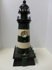 17" Wooden Lighthouse Decor Handcrafted Lighthouse Nautical Themed Home Decor