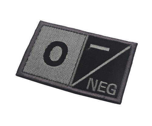MILITARY BLOOD TYPE O- NEG NEGATIVE TACTICAL USA ARMY 3D HOOK PATCH *15 - Picture 3 of 3