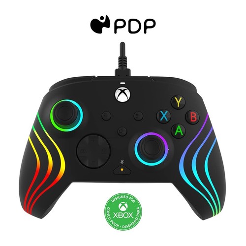 PDP Afterglow Wave LED WIRED Controller für Xbox Series X|S - Schwarz (049-024)™ - Bild 1 von 9