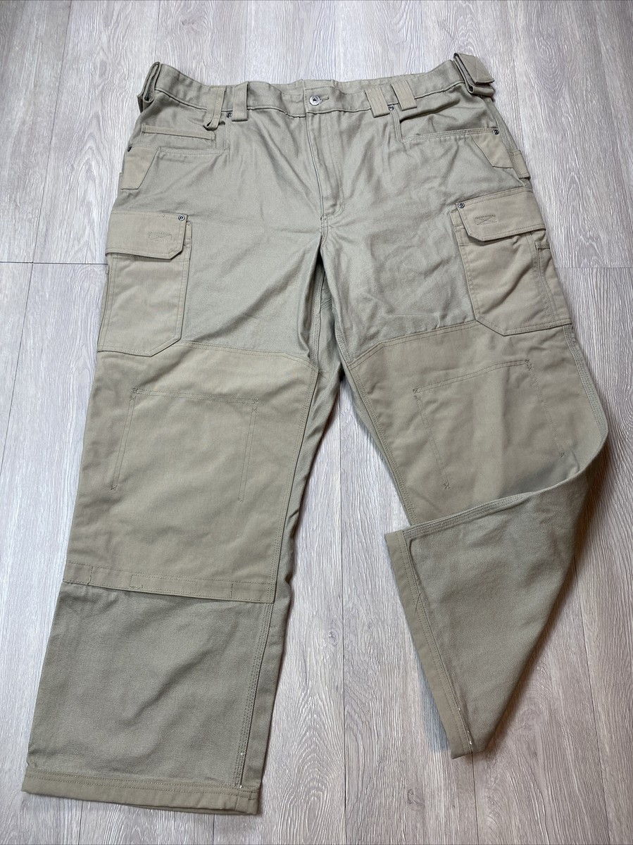 Duluth Trading Cargo Pants Mens 46x30 Tan Khaki Fire Hose Carpenter Work  Wear