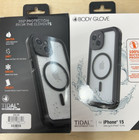 Rękawica do ciała pływowa wodoodporna z etui MagSafe do iPhone 15 - Cler czarna