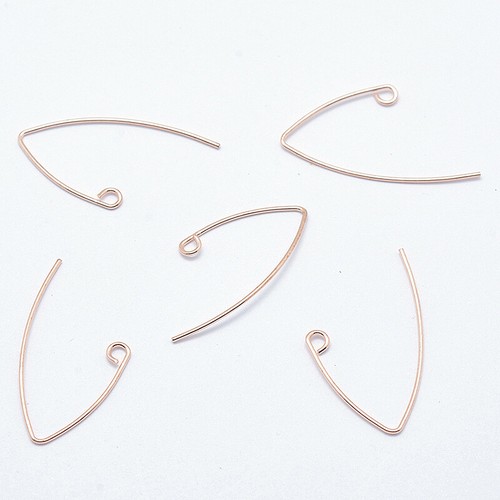 50 un. ganchos para pendientes de latón en V alambre francés liso hallazgos de bucle colgante 29x15 mm - Imagen 10 de 11