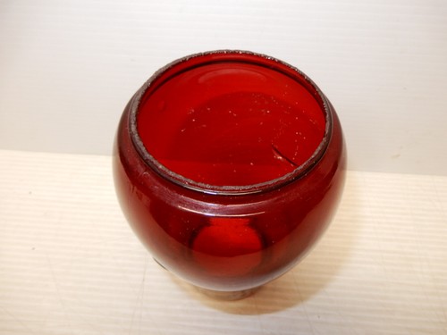 ANTIQUE DIETZ FITZALL RED RAILROAD LANTERN GLASS SHAde - Picture 3 of 3