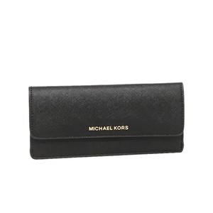 michael kors black wallet with silver hardware