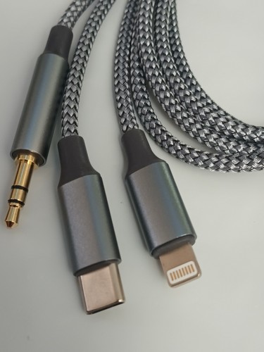 1m 3ft 3 in 1 3.5mm Male Car Stereo Speaker Audio Aux Cable for iPhone/USB-C/3.5 - Picture 15 of 16