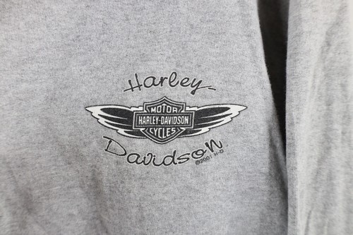 Vtg Y2K 2001 Harley Davidson Womens L Distressed Cropped Fit Full Zip Hoodie USA - Picture 4 of 10