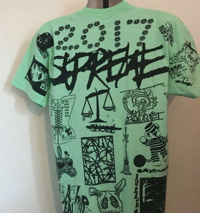 T shirt SS17 Supreme Dream vert clair taille L grand