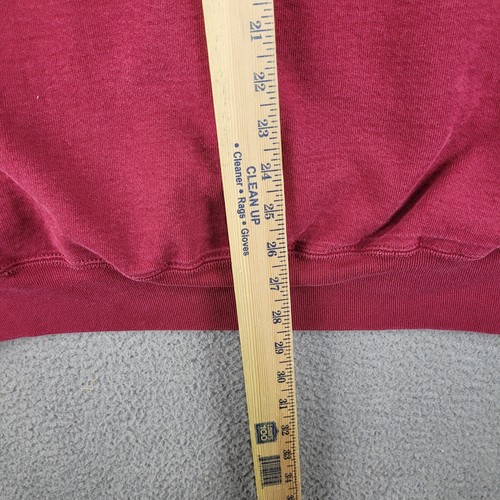 Vintage Fruit Of The Loom Sweatshirt Mens 2XL Red Crew Neck Blank Pullover Y2k - Photo 10/12