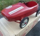 Antique Ferrari Toy Sheet Metal Pedal Car New Condition