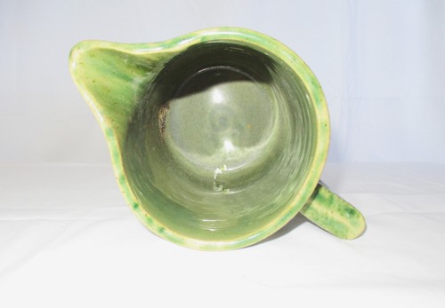Green ROSEVILLE Robinson Ransbottom Stoneware Pitcher Lady Playing Lyre - Picture 5 of 5