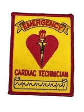 Vintage Emergency Cardiac Technician Embroidered Sew On Patch