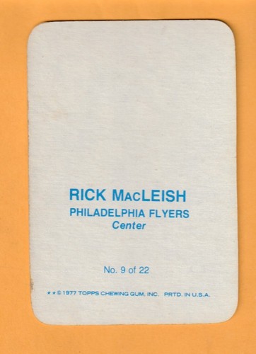 Rick MacLeish Philadelphia Flyers 1977-78 Topps/O-Pee-Chee Brillante #9 - Imagen 2 de 2