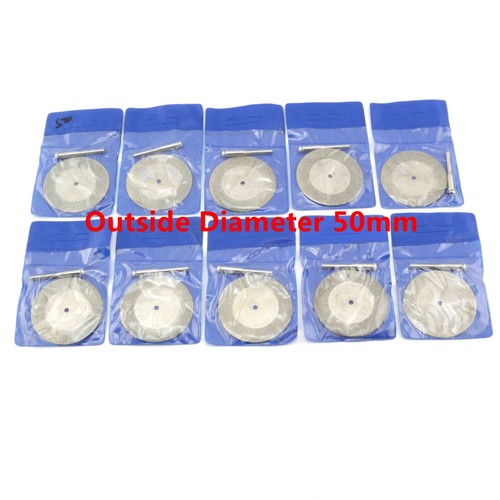 10Pcs 50mm 2 "pulgadas Diamond Rotary Saw Blades Grinding Cut-off Disc Shank 1/8 " - Imagen 11 de 24