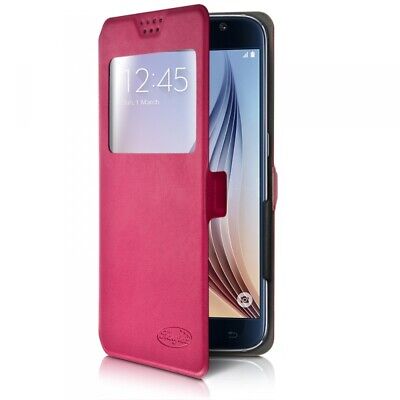Etui S-View Universel S Couleur officiel Rose Fushia pour smartphone SFR Starshine 3