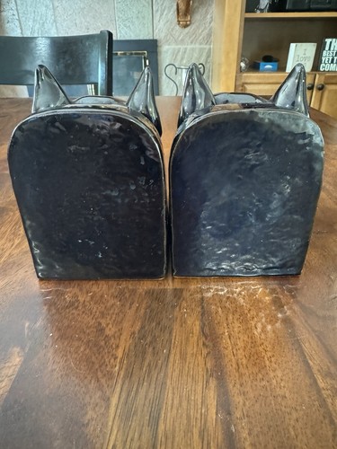 Vintage Porcelain Black Boston Terrier Bookends. - Picture 7 of 15