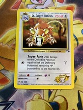 Lt. Surge's Raticate 51/132 Uncommon Gym Heroes Pokemon Card NM on eBay
