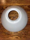 ANTIQUE~~10" MILK GLASS SLANT SHADE~3 1/8" DIA. FITTER