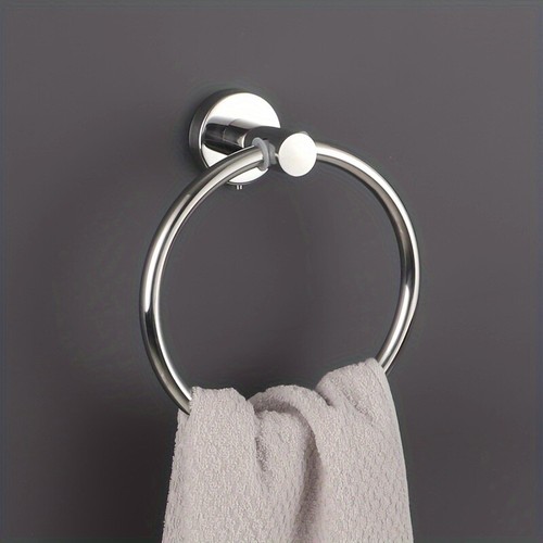 Anillo de toalla circular de acero inoxidable montado en la pared accesorios de herrajes de baño - Imagen 18 de 21