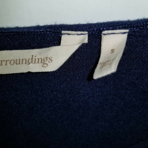 Soft Surroundings Womens S  Navy Blue Long Sleeve Lightweight Tunic Sweater 3785 - Picture 5 of 7