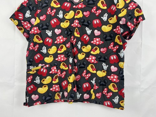 Disney Mickey Minnie Mouse 100% Cotton Nursing Scrub Top Women Size 3XL - Picture 3 of 7