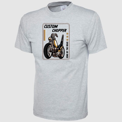 Biker Custom Chopper T-Shirt Printed Motorbike Motorcycle 100% Cotton Unisex Top - Picture 8 of 9