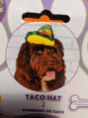 Rubies Pet Shop Boutique Taco Hat Dogie Size M/L Costume Adjustable Chin Strap