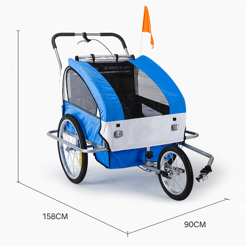 2 in 1 Pet Bike Trailer Pet Bicycle Stroller Pet Jogger Dog Cat Bike 3 Wheels - Picture 2 of 11