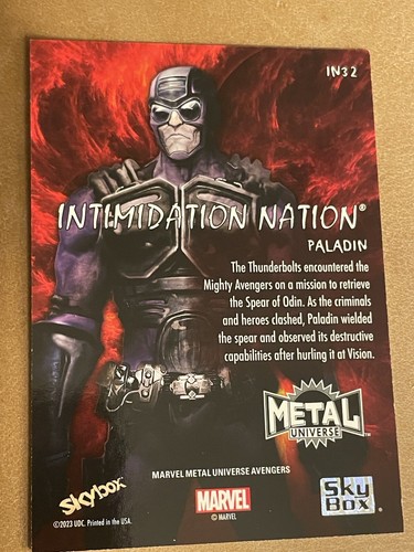 2024 Marvel Metal Universe Avengers Intimidation Nation Paladin - Picture 3 of 3