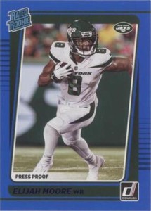 2021 Panini Donruss - Rated Rookie Press Proof Blue #271 Elijah Moore (RC)