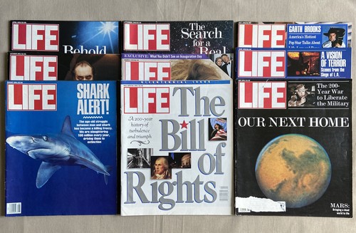 LIFE Magazine Anfang der 90er SET (9er Set) 91 92 93 zweihundertjährige Ausgabe Space Damen +