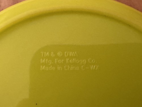 Kelloggs Promotion Shrek Ogre Ear Handle S Logo Lime Green 6" Round Cereal Bowl - Picture 7 of 7