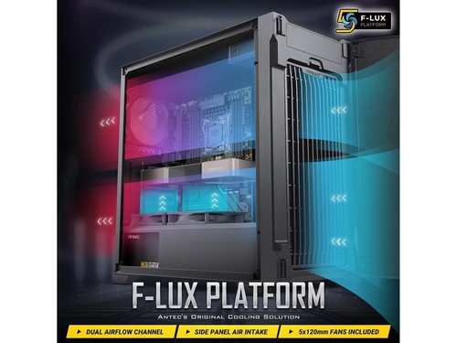 Antec P10 FLUX ATX Computer PC Case 5x120mm Fans Reversible & Swing-Open - Picture 5 of 12