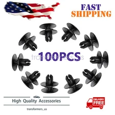 100Pcs Fender Push Type Retainer Clips For Honda Acura 91501-TR0-003 NEW