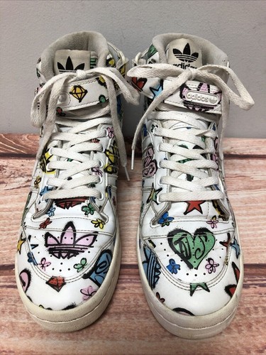Adidas X Jeremy Scott Forum 84 High Top Mono Shoes Mens 9 HQ1128 (X9Q) - Picture 2 of 10