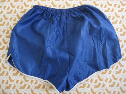 VINTAGE Short de Sport 3 Suisses Bleu Royal Nylon Années 70/80 Homme Taille 40 - Imagen 2 de 7