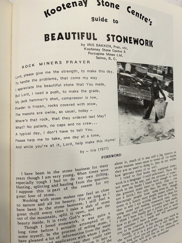 VTG Kootenay Stone Centre's Guide to Beautiful Stonework by Iris Bakken Signed - Bild 4 von 6