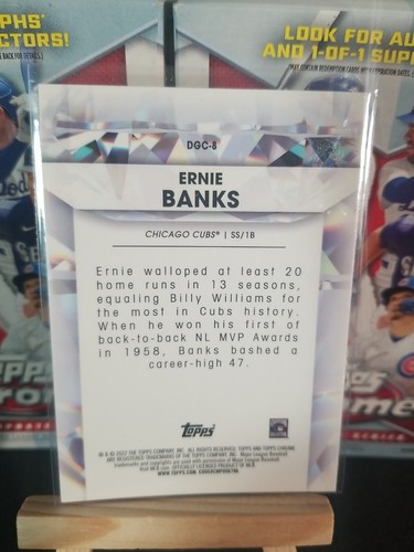 2022 Topps Chrome Update Ernie Banks Diamond Greats Die Cuts Refractor #DGC-8 - Picture 2 of 2