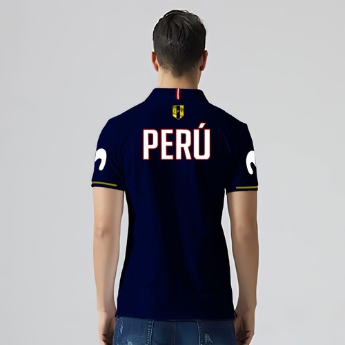 PERU POLOSHIRT PIQUE HOCHWERTIGE BAUMWOLLE REPLIK peruanischer Hincha Fußball Fan - Bild 6 von 8